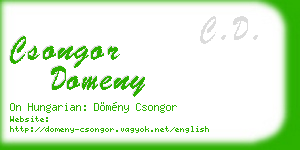 csongor domeny business card