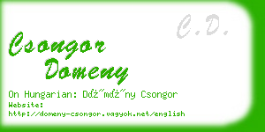 csongor domeny business card
